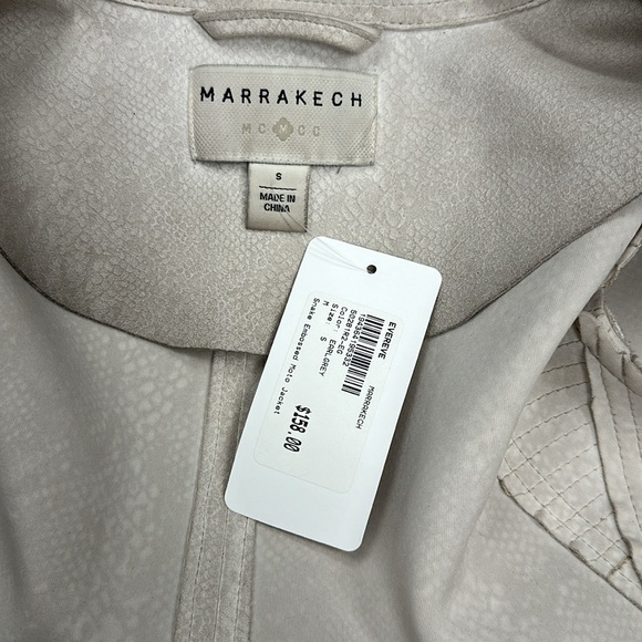 NWT MARRAKECH SNAKE EMBOSSED MOTO JACKET - Picture 5 of 7